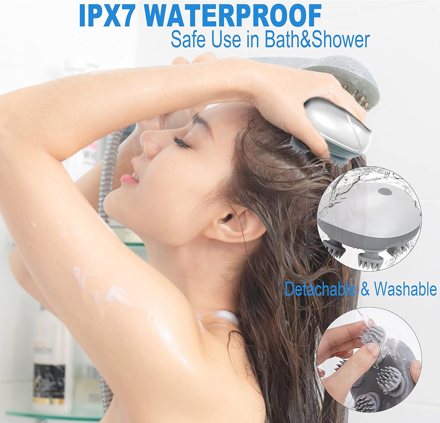 Miniatura 2 de Masajeador Recargable de Cabeza Capilar